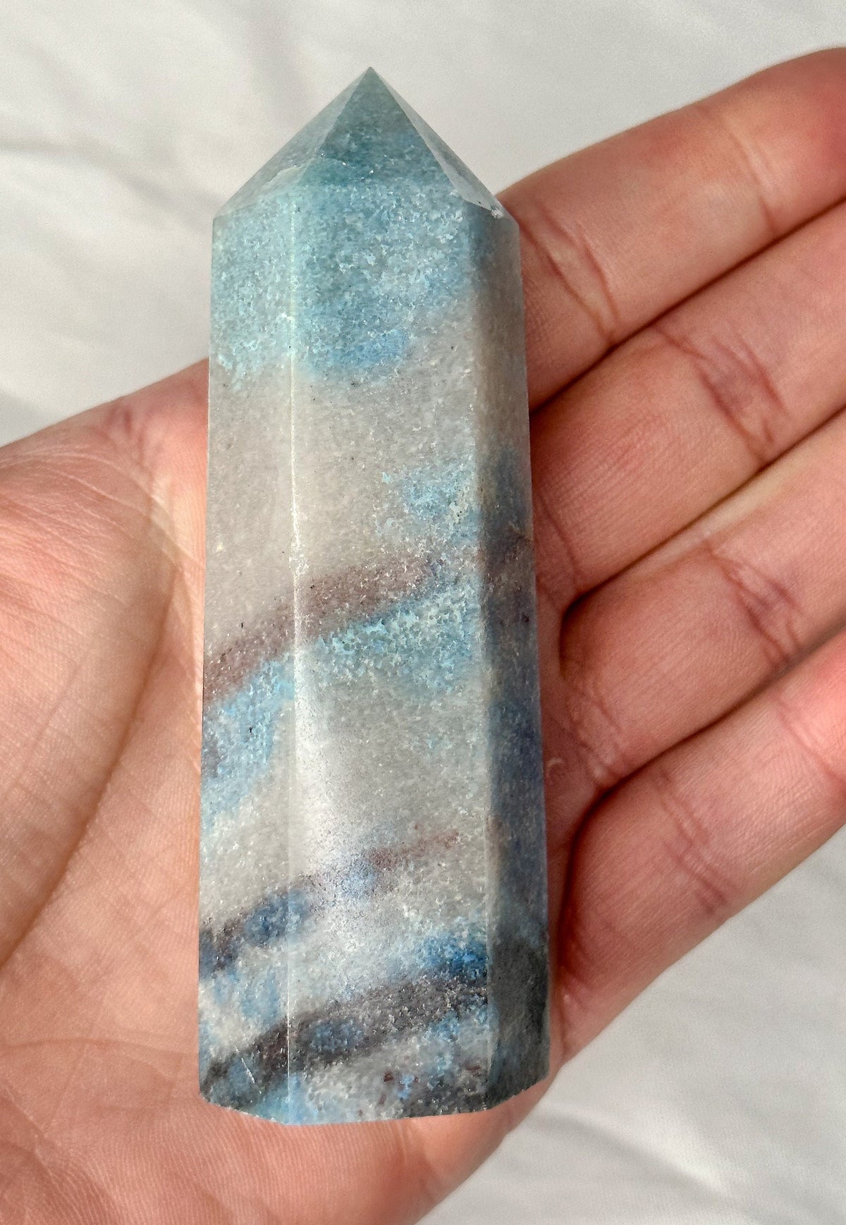 Trolleite Point Blue Tourmaline Crystal Tower