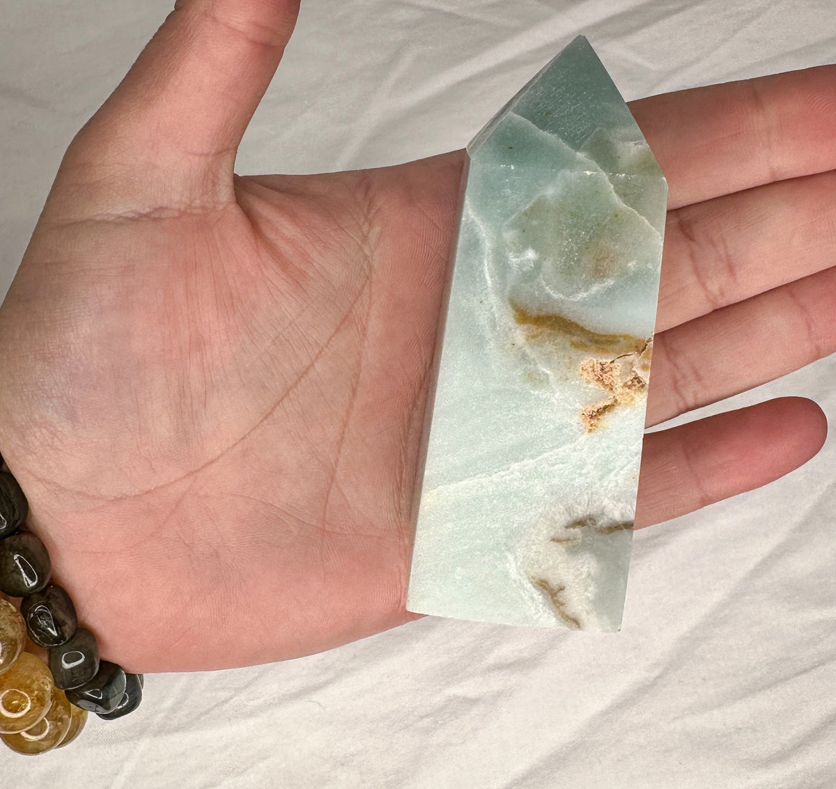 Sky Blue Opal Stone Generator Tower