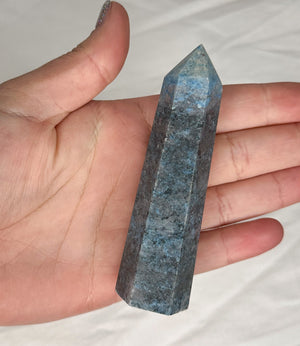 Blue Tourmaline Trolleite Tower Point Generator Crystal,