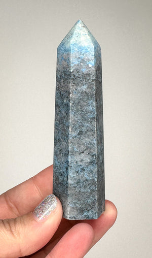 Blue Tourmaline Trolleite Tower Point Generator Crystal,