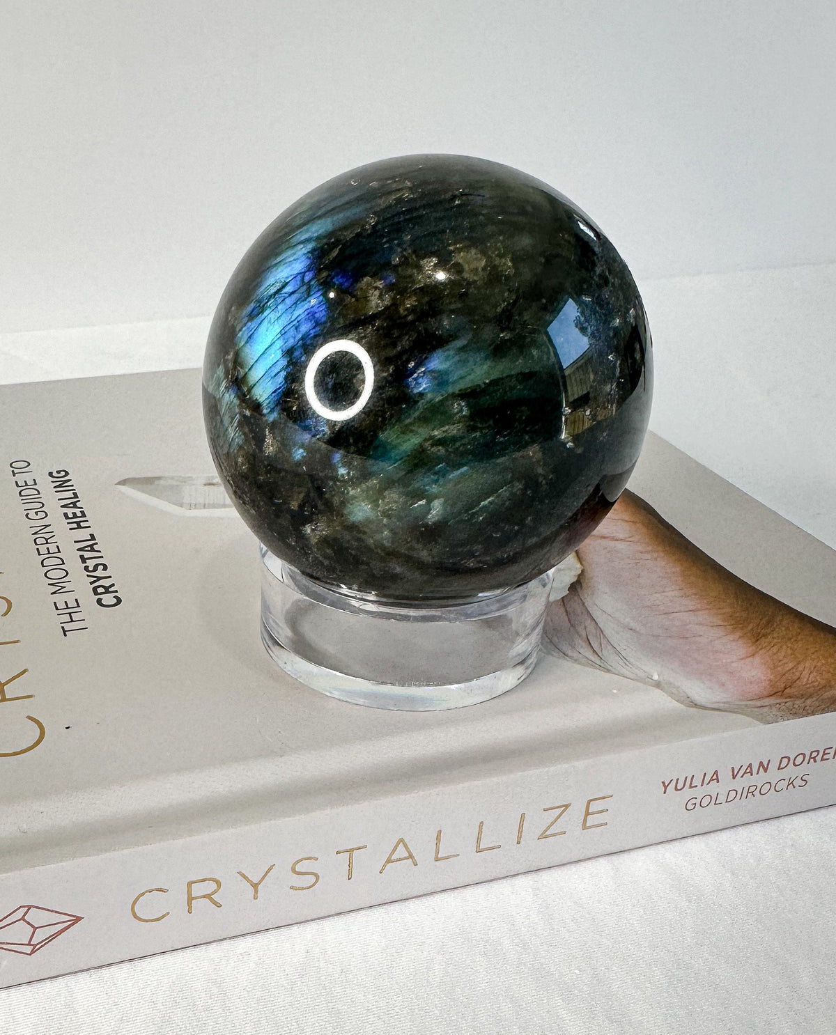 Flashy Large Labradorite Sphere - Natural Polished Crystal
