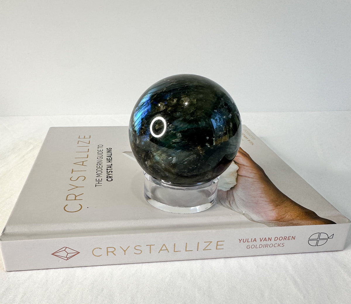 Flashy Large Labradorite Sphere - Natural Polished Crystal