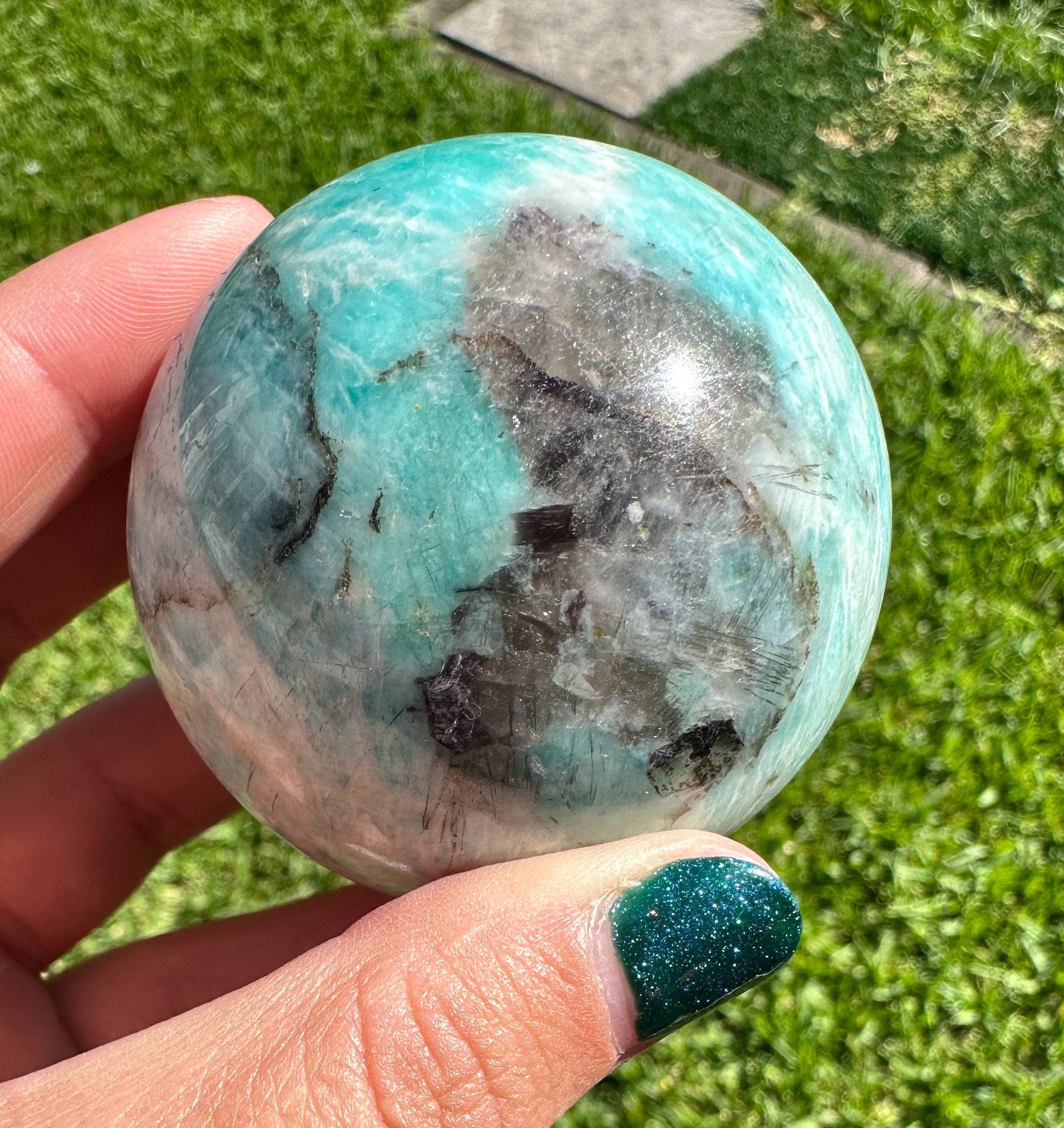 Captivating Amazonite Sphere - 242g, 5.5x5.5x5.5cm, Gemstone Sphere