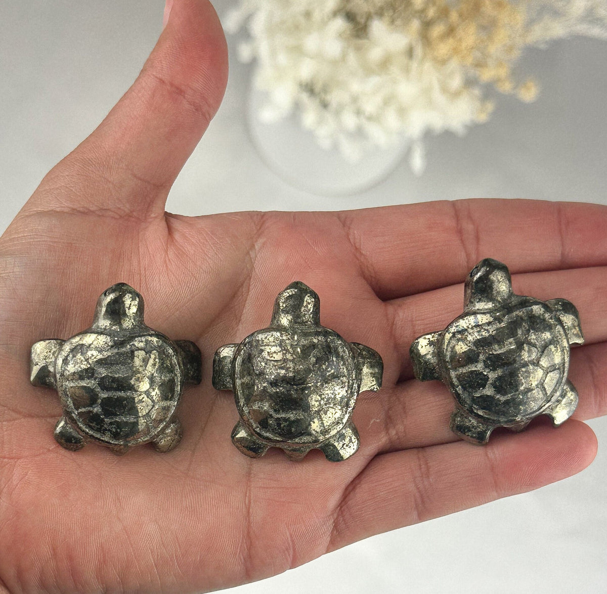 Intuitively Picked Small Pyrite Turtle - Abundance and Prosperity