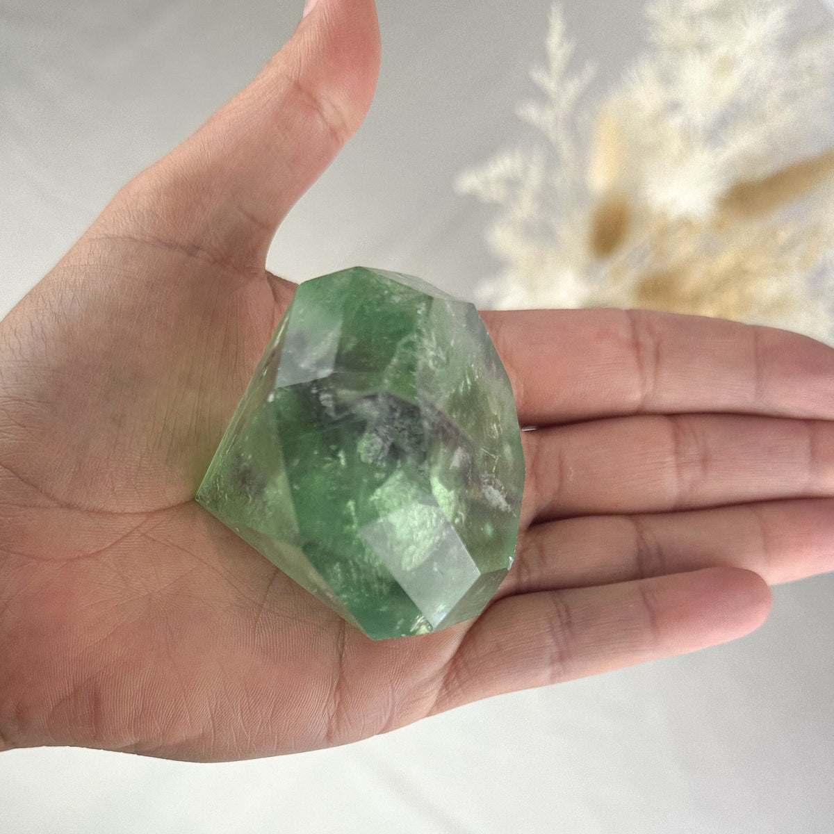 Fluorite Diamond Carving -  Harmony and Clarity