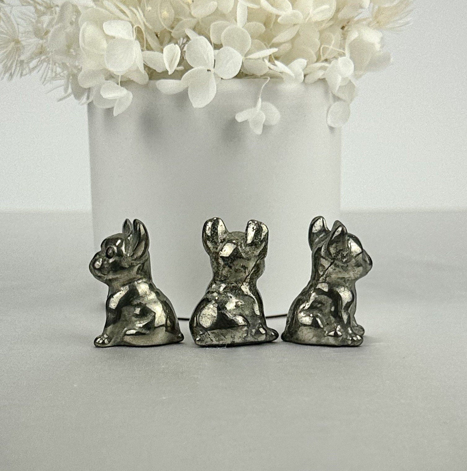 Mini Pyrite French Bulldog Carving - Intuitively Chosen