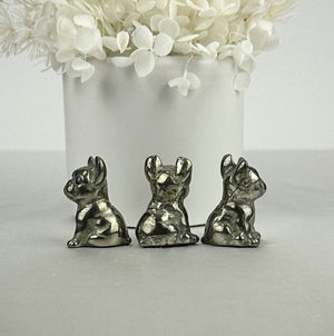 Mini Pyrite French Bulldog Carving - Intuitively Chosen