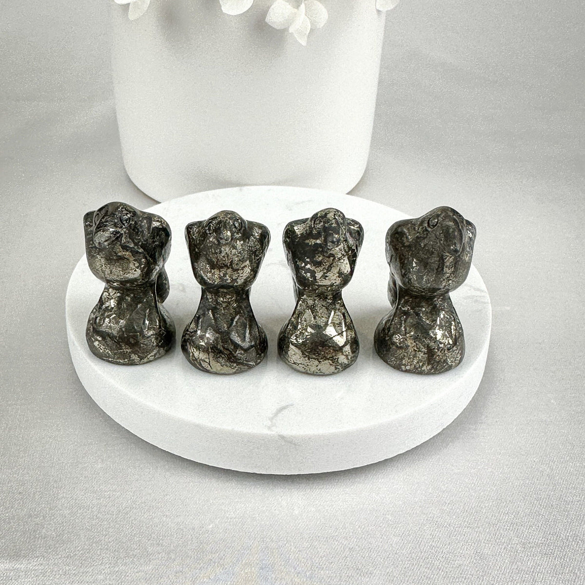 Intuitively Chosen Pyrite Mini Bird Carving