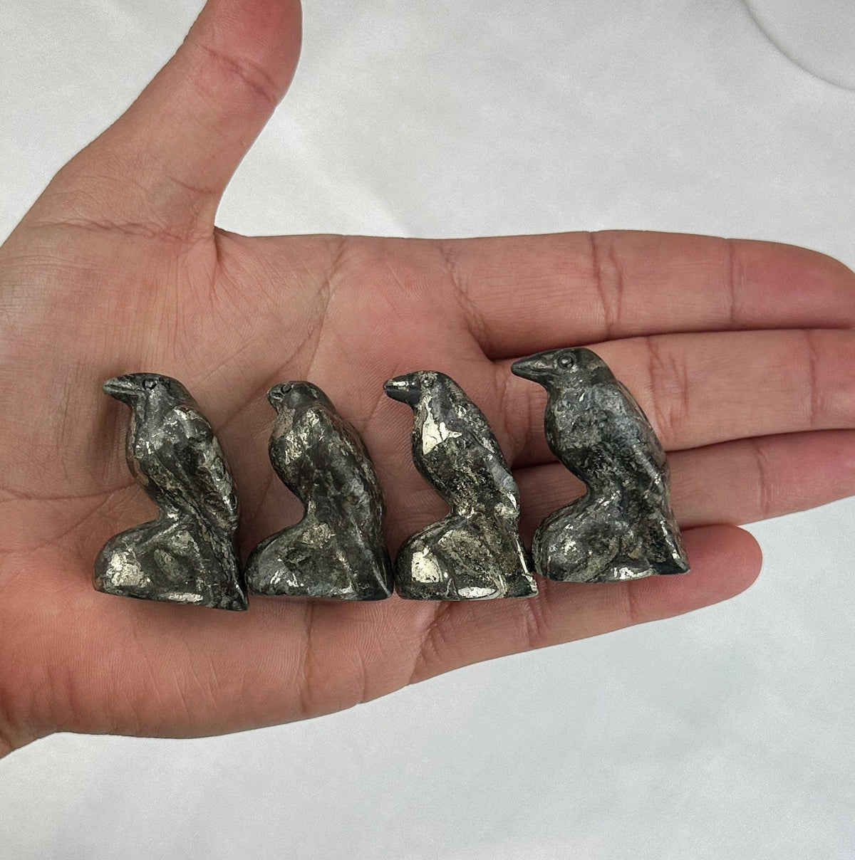 Intuitively Chosen Pyrite Mini Bird Carving