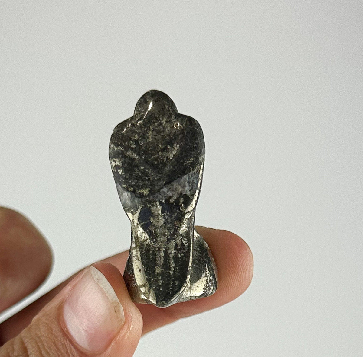 Intuitively Chosen Pyrite Mini Bird Carving