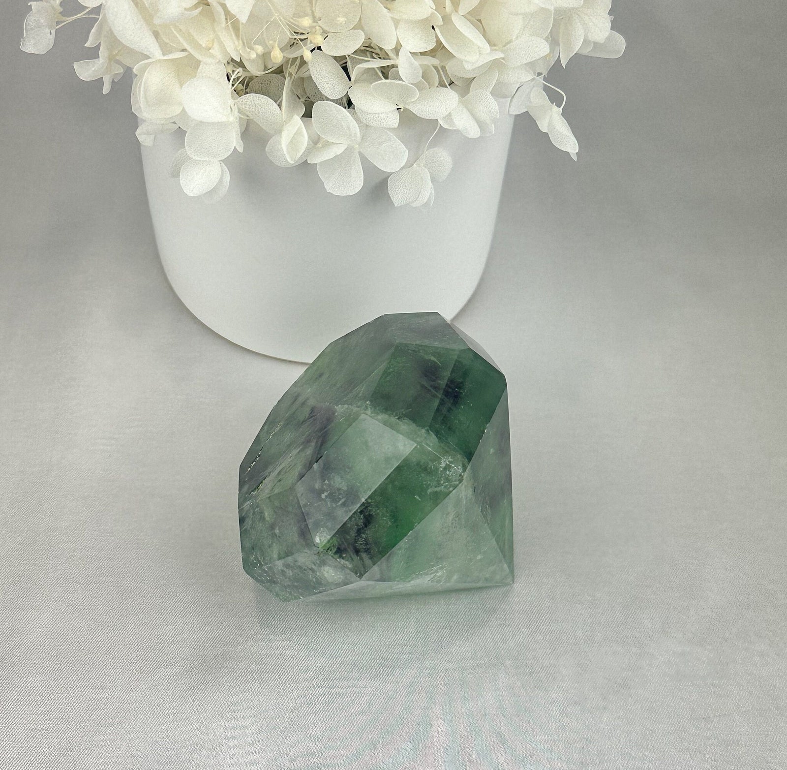 Fluorite Diamond Carving Harmony and Clarity