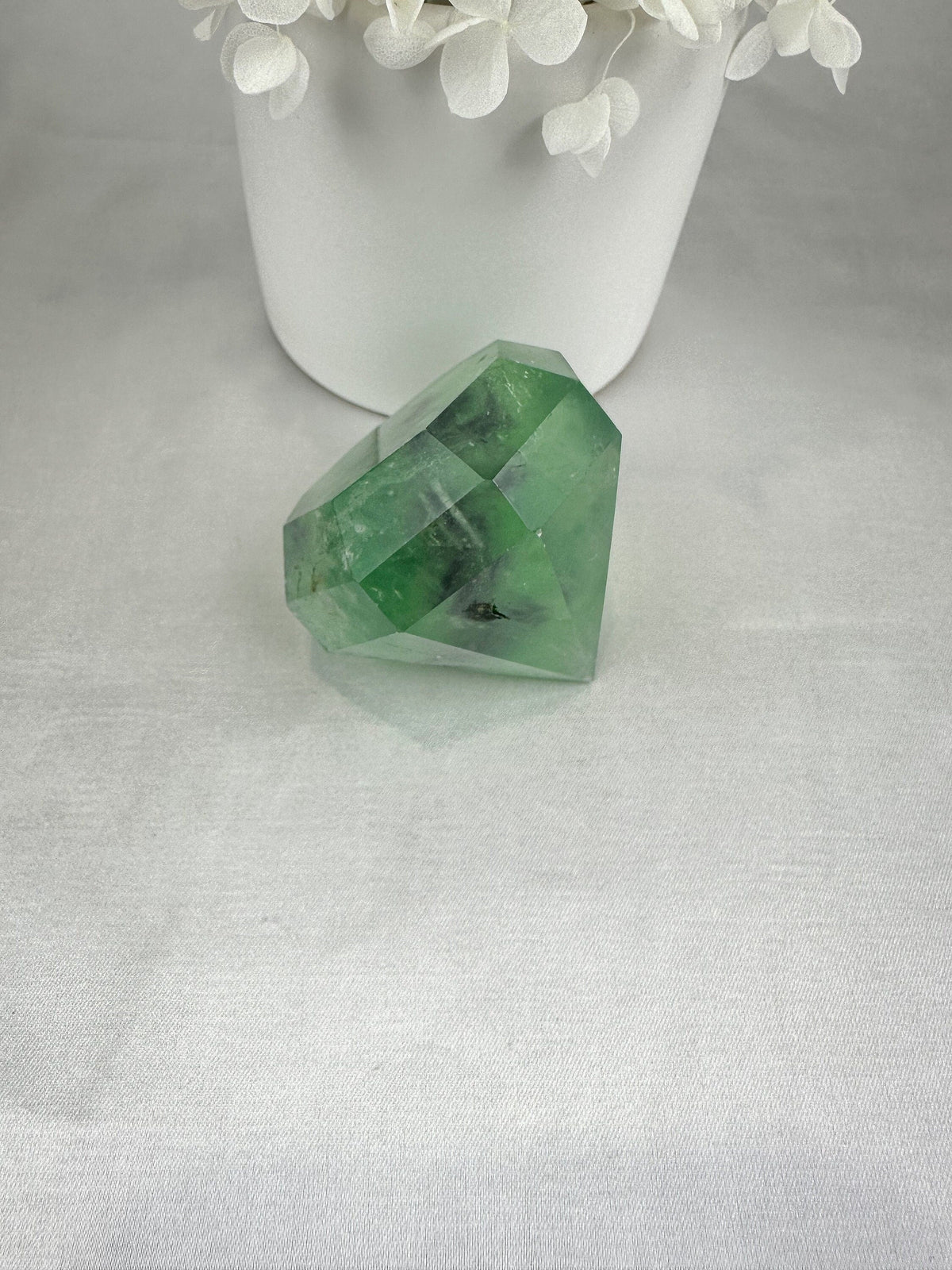 Fluorite Diamond Carving Harmony and Clarity