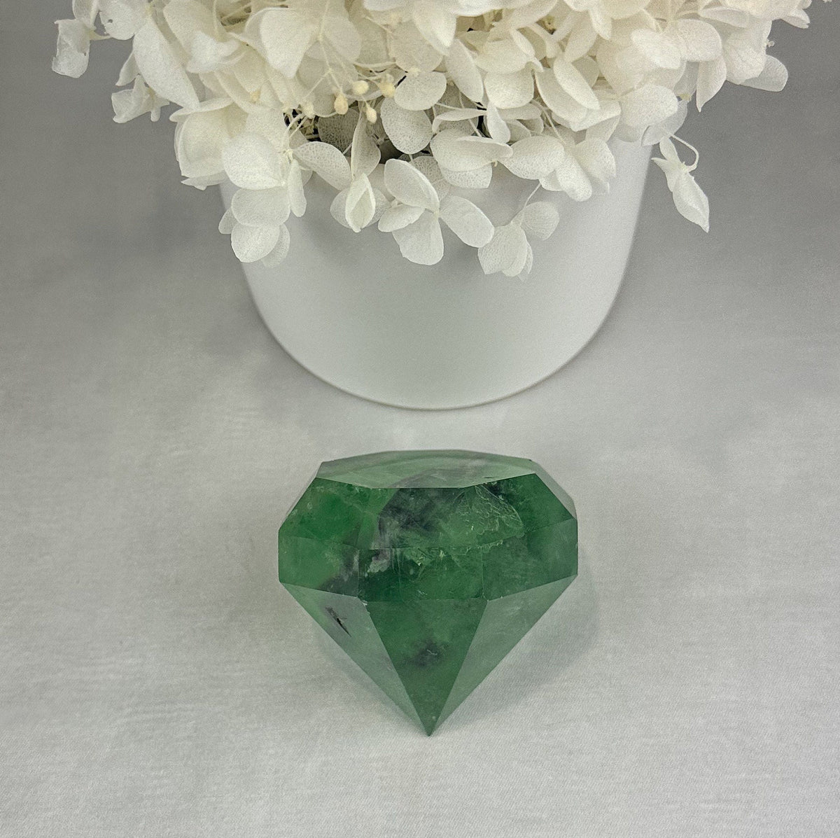Fluorite Diamond Carving -  Harmony and Clarity