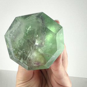 Fluorite Diamond Carving -  Harmony and Clarity