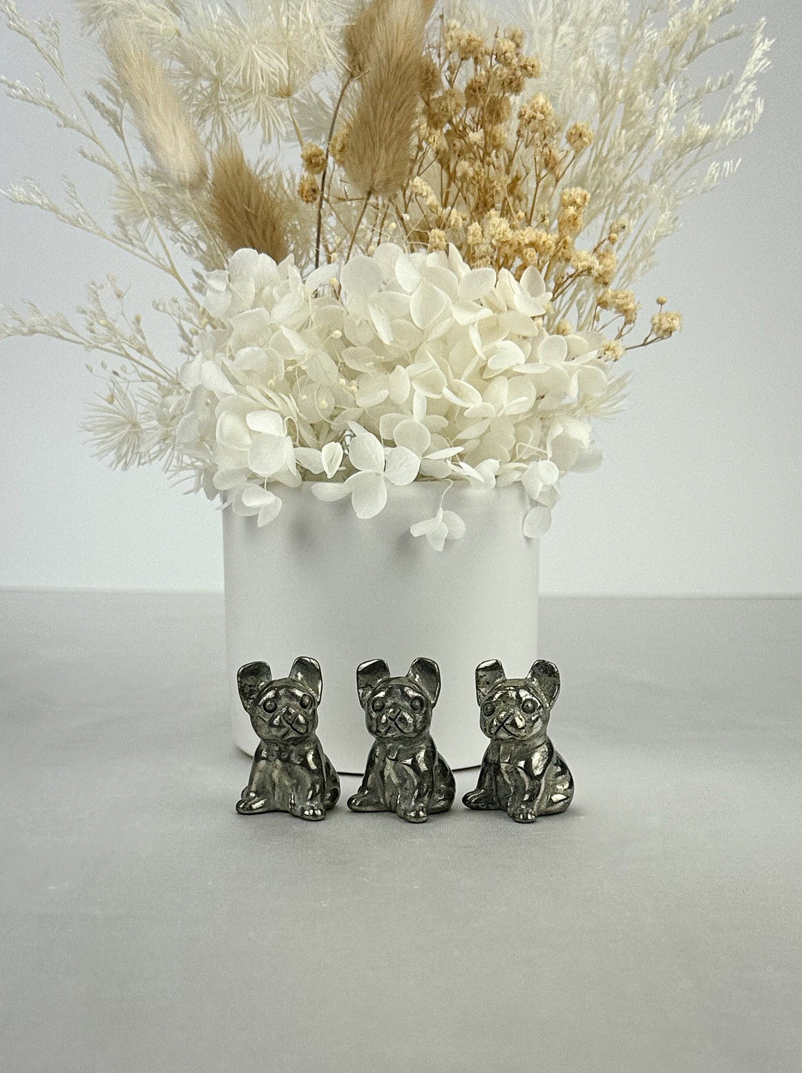 Mini Pyrite French Bulldog Carving - Intuitively Chosen