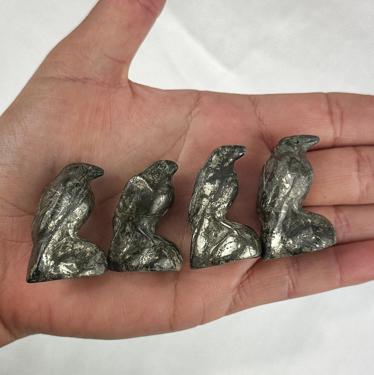 Intuitively Chosen Pyrite Mini Bird Carving