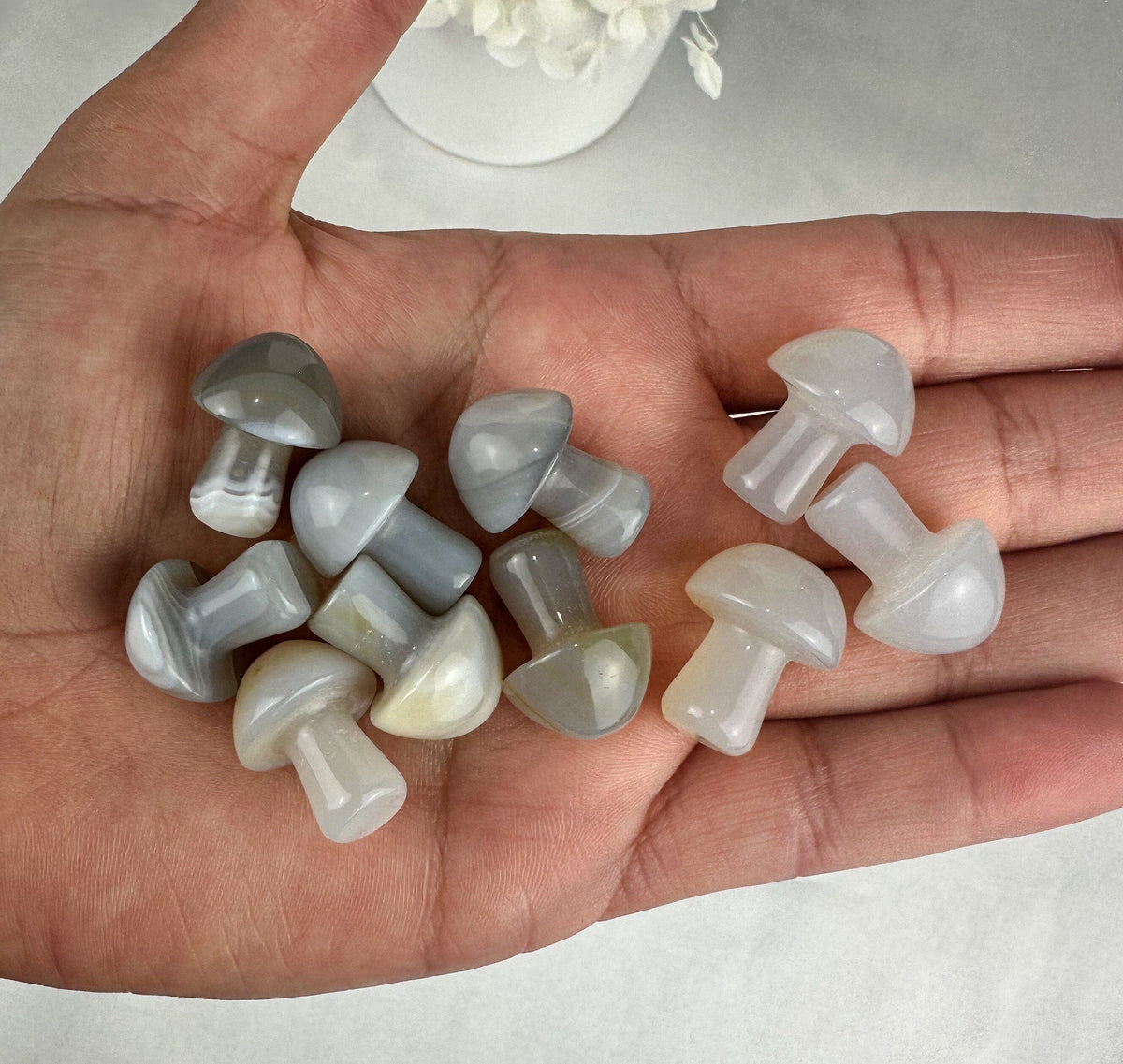 Mini Agate Mushrooms - Intuitively Picked