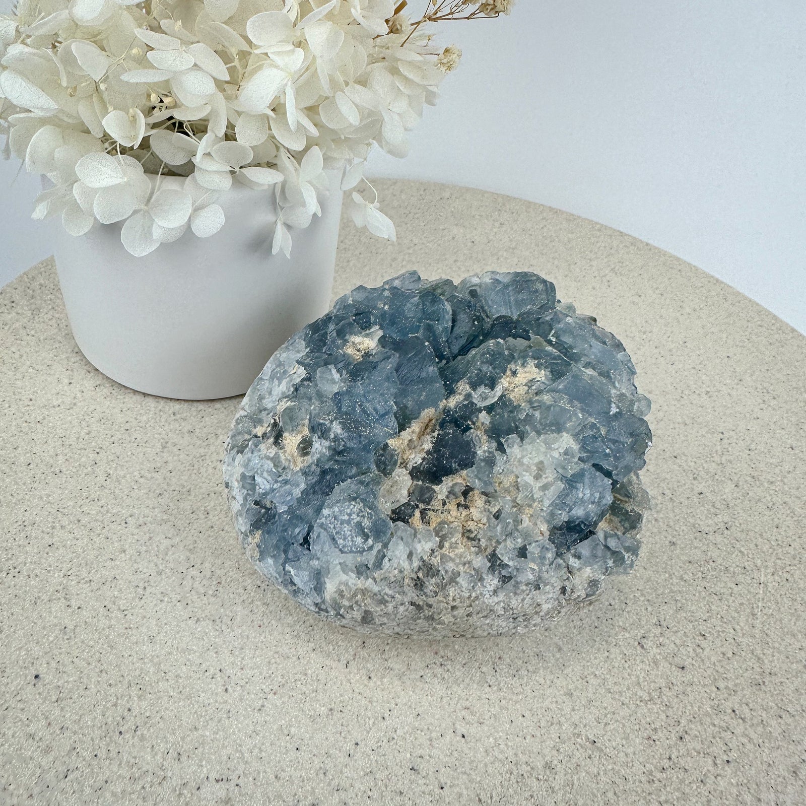 Raw Celestite Cluster | Tranquil Blue Crystal | Natural Celestite | 849g | Blue Celestite Crystal | Natural Blue Crystal | Crystal